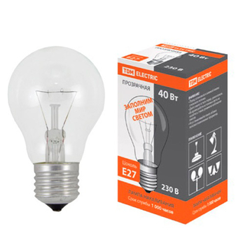 Лампа накаливания общего назначения TDM Б60Вт 230В Е27 - Светильники - Лампы - Магазин электрооборудования для дома ТурбоВольт